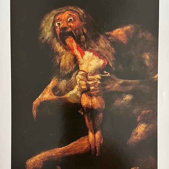 Francisco Goya, Saturn Devouring His Son, Painting, Art Print, ~ 250802-WH 350 H - Picture 1 of 2
